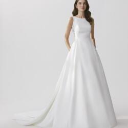 Primalicia A Line Wedding Dress With Boat Neckline